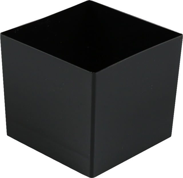 75850 Vierkante amuse cup zwart ps 42x42mm 1x50st