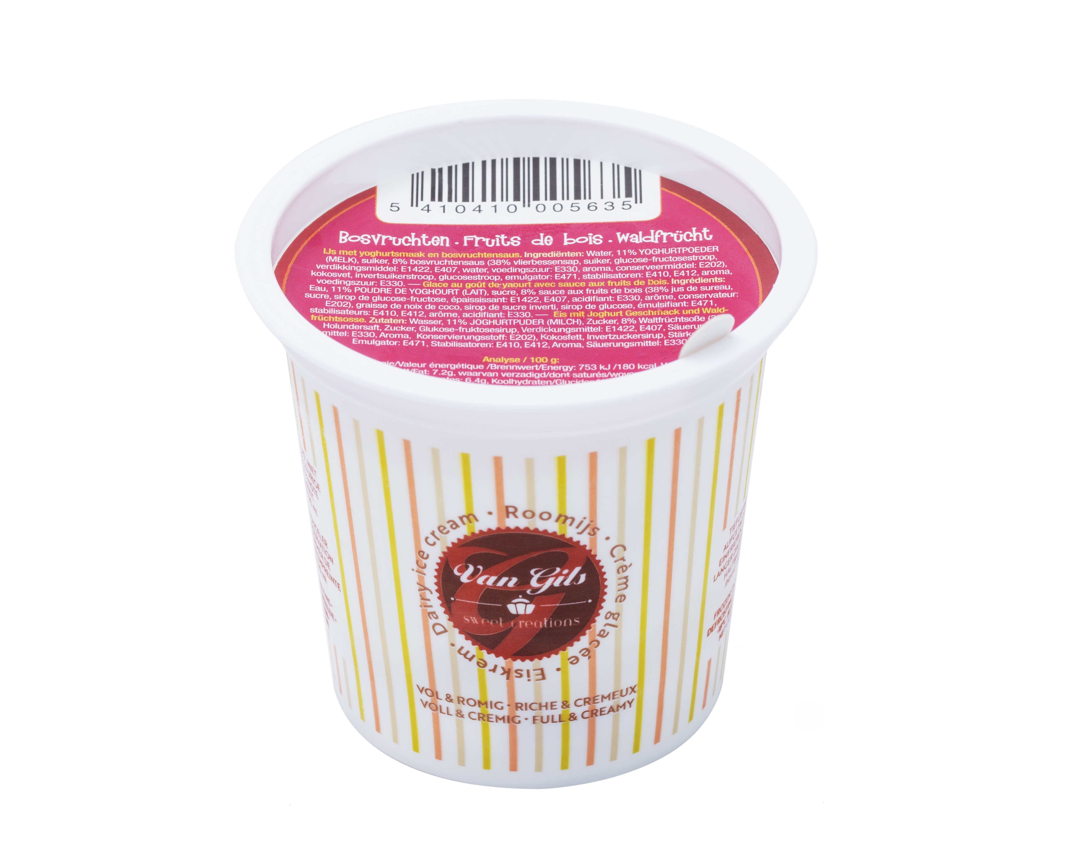 76439 Bosvruchten yoghurt roomijsbeker 24x120 ml