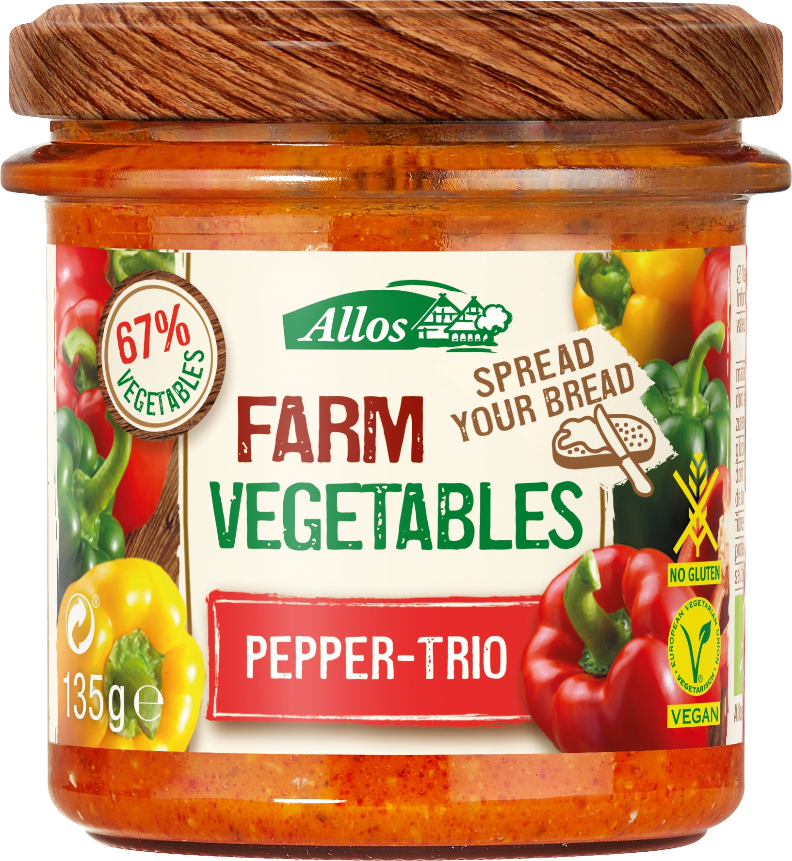 76653 Farm vegetables paprika spread 6x135gr