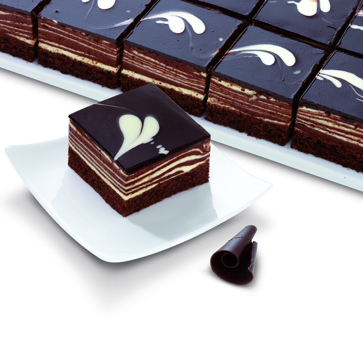 77387 Mousse au chocolat slices 19,5 x 29 cm 1 x 24 x 46 gram