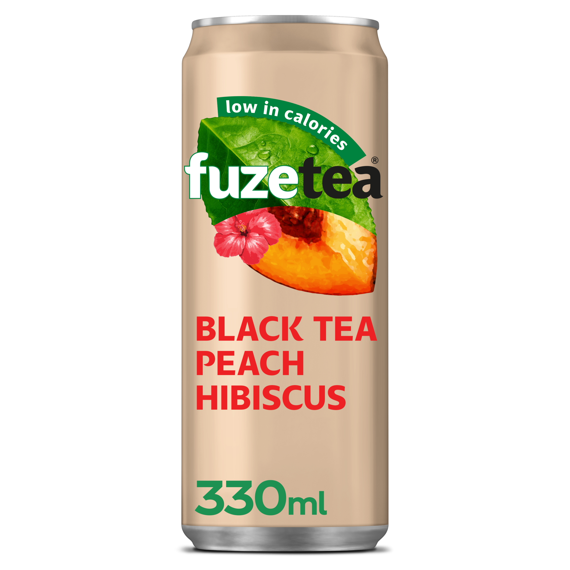 77419 Fuze Tea peach hibiscus sleek blik 24x33 cl