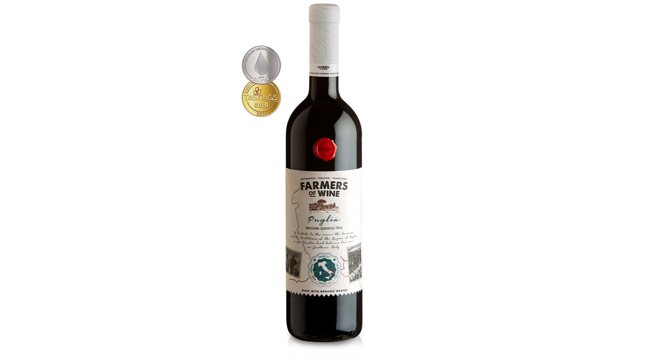 77555 Farmers of Wine Primitivo Negro Puglia Biologica 0,75 liter