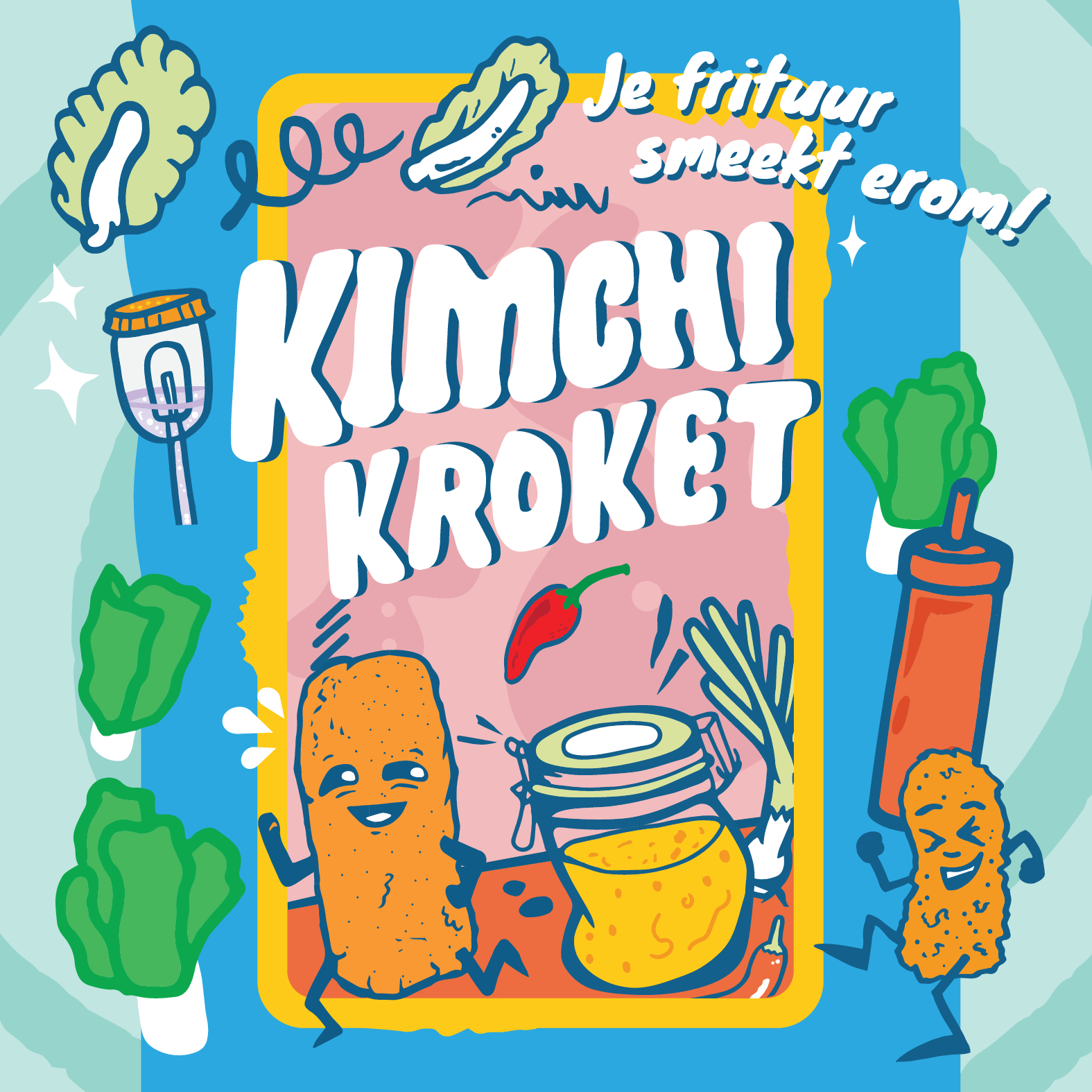 77714 Kimchi kroketten 16x75 gram