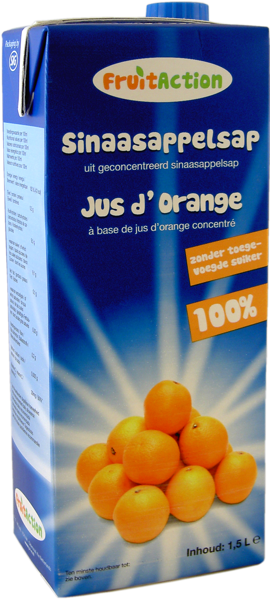 78102 Sinaasappelsap pakken 100% 8x1,5 liter