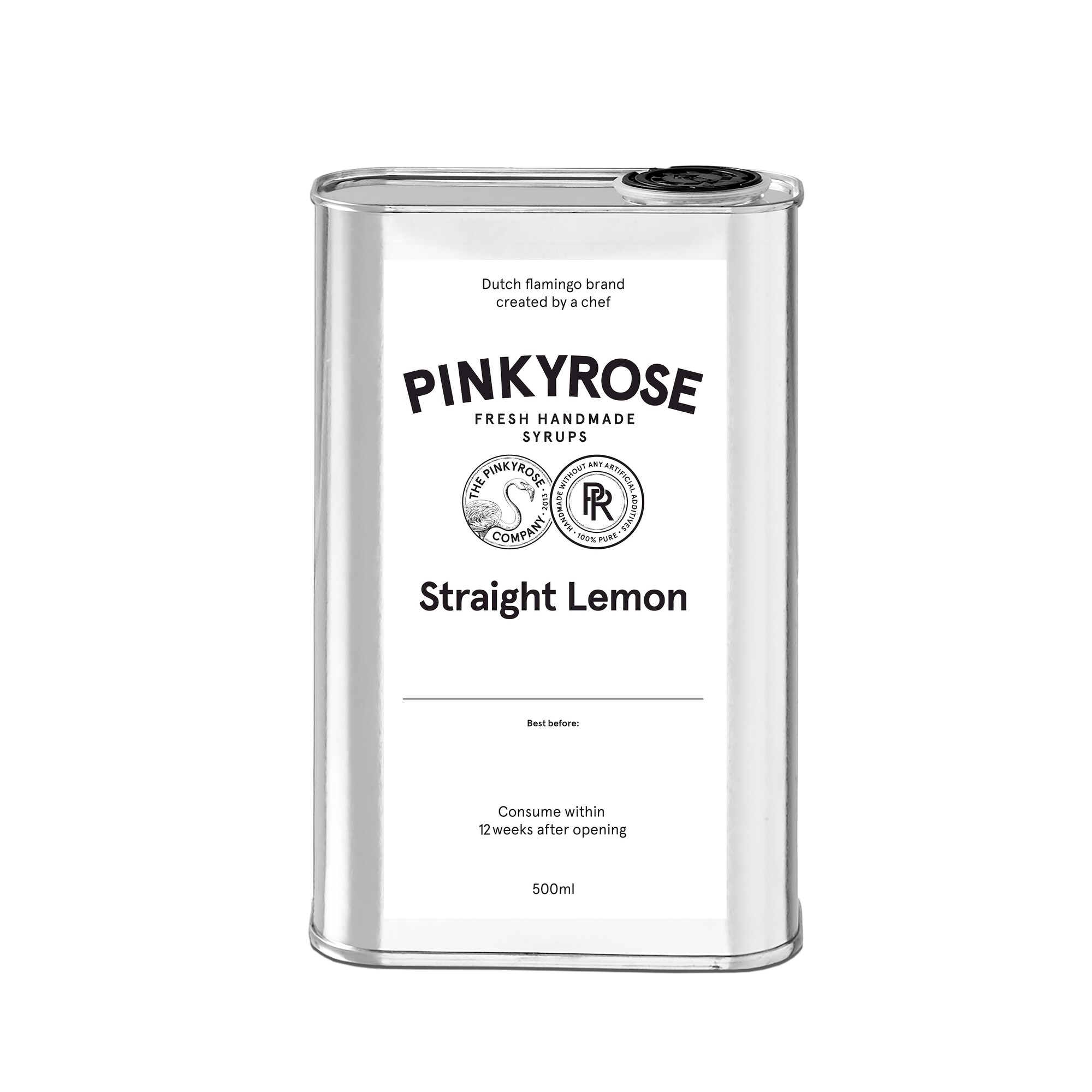 79151 Pinkyrose straight lemon siroop blik 6x500 ml