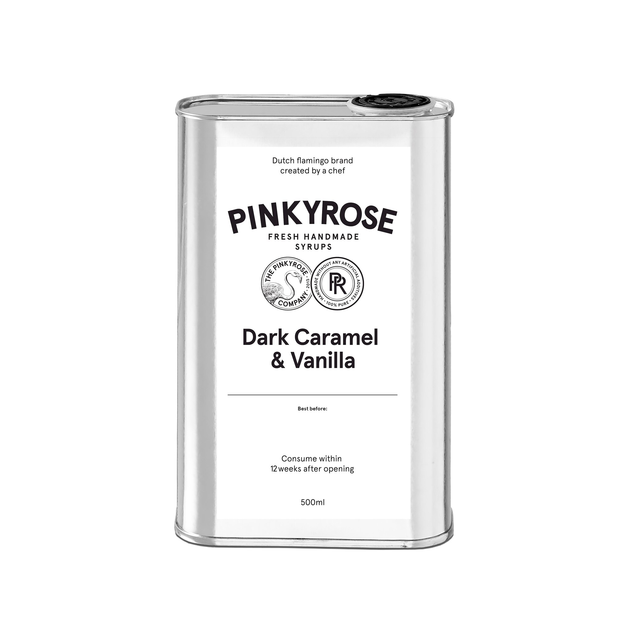 79153 Pinkyrose caramel vanilla siroop blik 6x500 ml