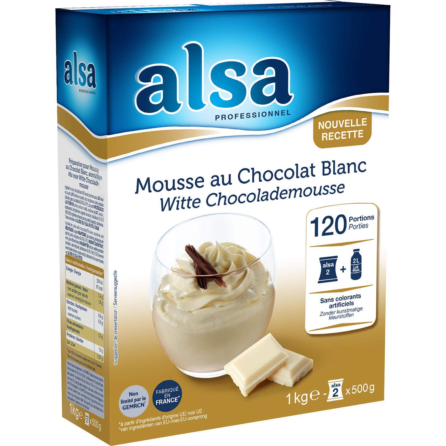 79232 Witte chocolademousse 2x500 gram