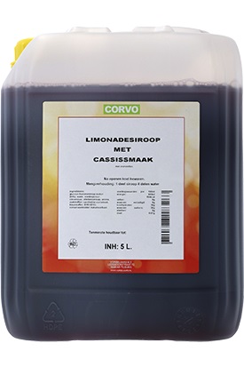 9022 Limonade siroop cassis 1x5 ltr